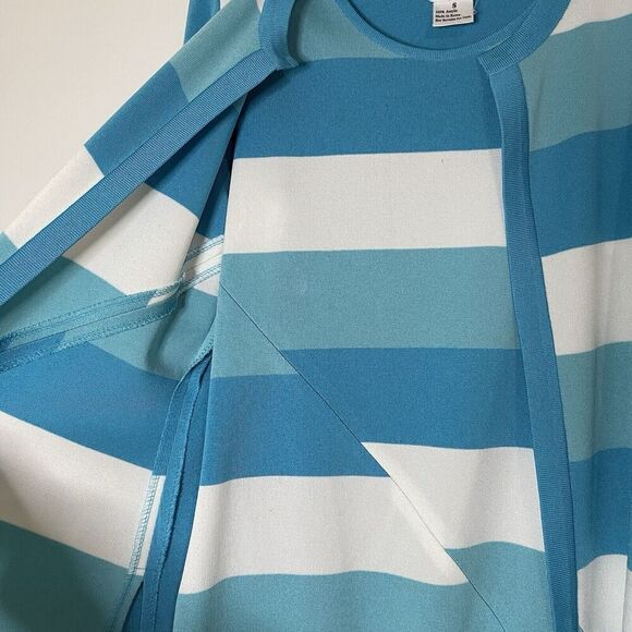 Exclusively Misook Blue striped color block cardigan sweater 2 piece Small - Picture 8 of 8